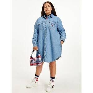 Curve Tommy Hilfiger Relaxed Denim Shirt Dress Womens Size XXL